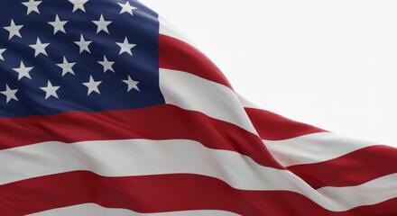Waving american flag, a symbol of national identity and patriotism