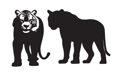 silhouette of a tiger