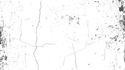 High-quality distressed grunge background vector. Black crack and dust particles design. Urban overlay texture on a white backdrop.