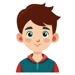 boy in red shirt isolated on transparent background