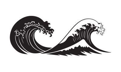 vector illustration of sea water wave