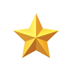 Obraz premium Golden star icon with a shiny surface design.