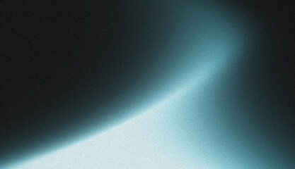 Abstract teal light beam on dark background.