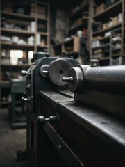 A workbench with various tools in a shop.