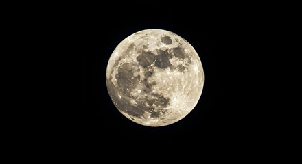 Obraz premium Stunning Full Moon Illuminates the Night Sky in High Resolution