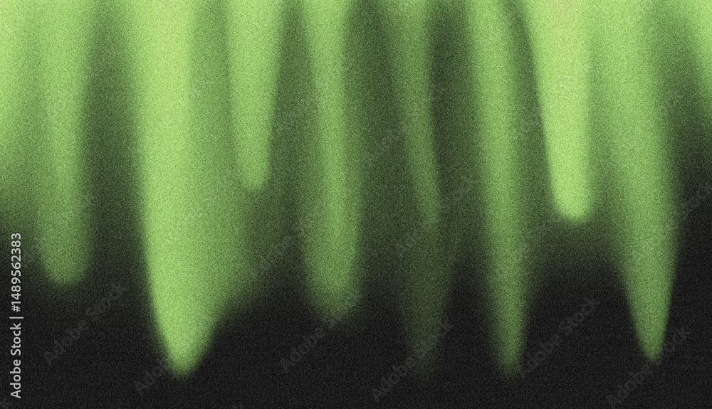 Poster abstract green texture with vertical light streaks on dark background.