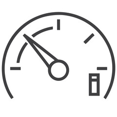 Fuel Gauge Icon for Automotive Apps, Car Maintenance Websites, and Vehicle Monitoring Platforms - Ideal for Gas Mileage Tracking, Fuel Economy Tips, and Dashboard Indicators