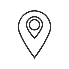Map Marker Icon for Location Services and Navigation Apps - Essential for Travel Websites, Store Locators, and Geographic Point-of-Interest Indicators