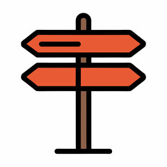 wooden direction sign