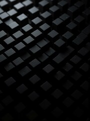 Naklejka premium An array of black cubes arranged in rows and columns.