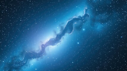 Fototapeta premium Celestial Nebula A Serene Cosmic Landscape of Glowing Gas and Distant Stars