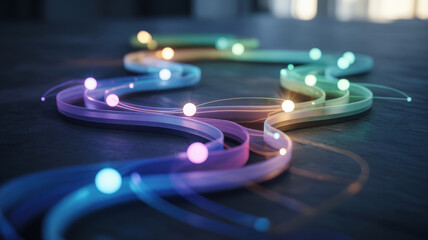 Minimalist project timeline with gradient hues, symbolizing progress and clarity in planning.
