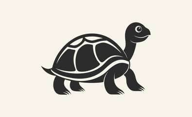 Turtle black silhouette, Turtle vector graphic, Animal shape illustration, turtle black silhouette isolated vector art Illustration with white background  