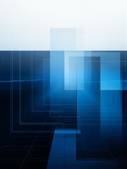 Fototapeta premium Blue tone abstract background with geometric patterns.