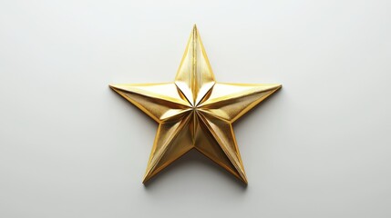 Fototapeta premium Gold star award on white background
