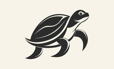 Turtle black silhouette, Turtle vector graphic, Animal shape illustration, turtle black silhouette isolated vector art Illustration with white background  