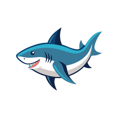 Fototapeta premium Minimal Shark logo vector illustration
