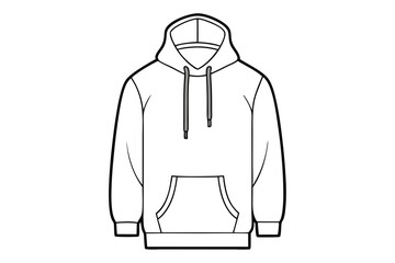 Comfortable Oversized Hoodie with Drawstrings Vector Design