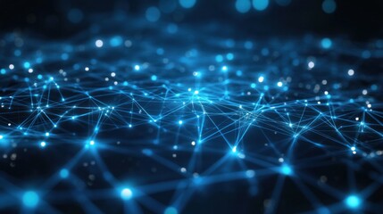 Obraz premium Abstract Network Connections in Dark Background