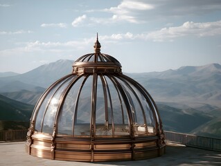 Clear amber fragrance bottle with antique brass stopper evokes warm woody scent vintage elegance appeal