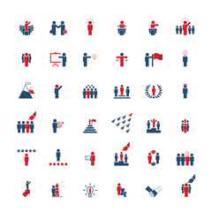 Fototapeta premium Leadership icons set