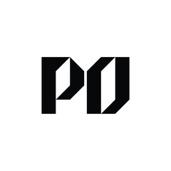 PO monogram logo design letter text name symbol monochrome logotype alphabet character simple logo