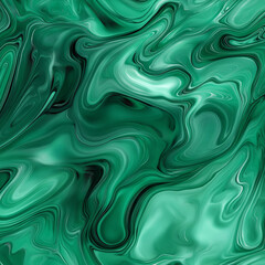 Obraz premium Seamless Malachite Green Background with Swirling Liquid Pattern Smooth, Abstract Design Ideal for Elegant, Modern, and Visually Rich Creative Projects