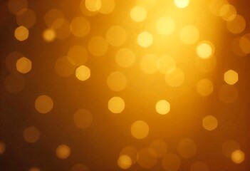 Generative AI Shimmering golden bokeh lights creating a warm glow background