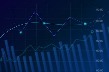 Digital graph interface, stock market