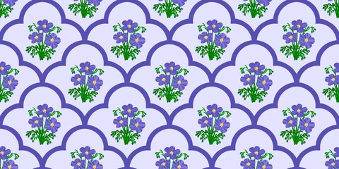 Seamless watercolour and unique floral pattern background for covers, notes, Soft backgrounds colour. Watercolour art work. Flower stalk. Colourful flower.