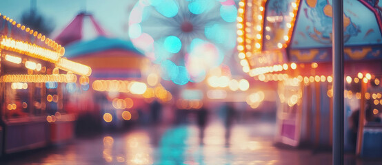 Carnival midway with blurred background