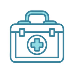 Obraz premium Medical Box Icon – First Aid, Healthcare, Emergency Kit, Medicine Symbol