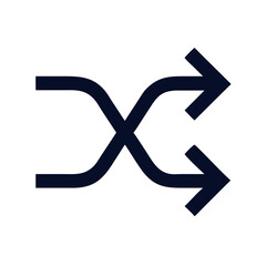 Obraz premium Shuffle Arrows Icon – Random Order, Music Control, Playback Symbol