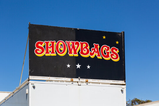 Showbags sign at country show