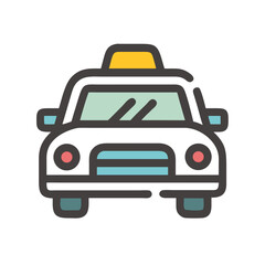 Obraz premium Taxi Icon – Transportation Service, Cab, Ride, Vehicle Symbol