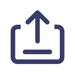 Fototapeta premium Upload Arrow Icon – File Transfer, Data Sharing, Cloud Upload Symbol