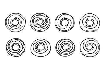 Sweet Swirled Ring Pastry line art