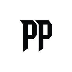 PP monogram logo design letter text name symbol monochrome logotype alphabet character simple logo