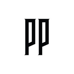 PP monogram logo design letter text name symbol monochrome logotype alphabet character simple logo