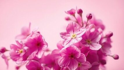 Delicate Pink Blossoms in Soft Focus, a Floral Springtime Image