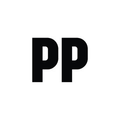 PP monogram logo design letter text name symbol monochrome logotype alphabet character simple logo