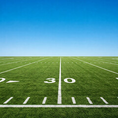 football field with white lines
