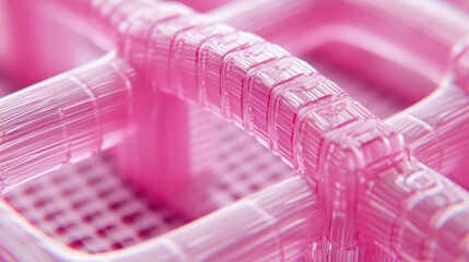 Close-up of pink 3D printed intricate design