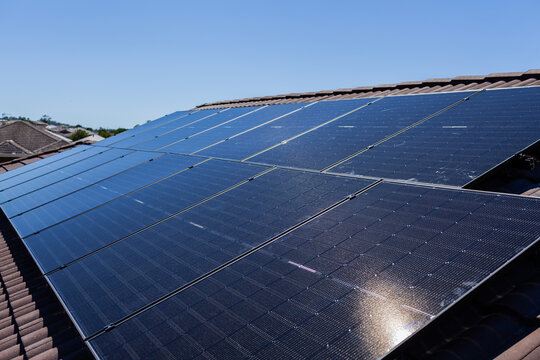 All black bi-facial solar panels installed on Australian roof