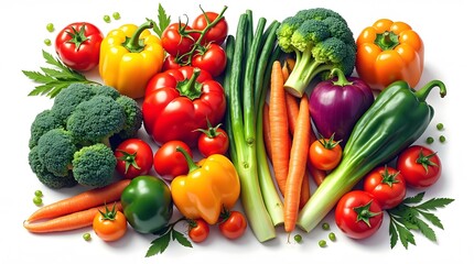 Fresh mixed vegetables composition. Best for healthy eating, diet, and vegan lifestyle concepts. High-quality image for food blogs, recipe websites, and nutritional guides.