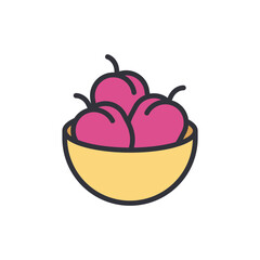 Bowl Full Of Fresh Plums Depicting Wholesome Vegan Nutrition