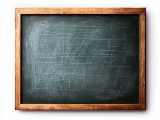 Blank Chalkboard with Wooden Frame for Educational Use and Design