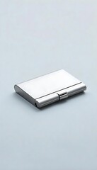 Generative AI image displaying a sleek metallic business card holder reflecting simplicity and professionalism