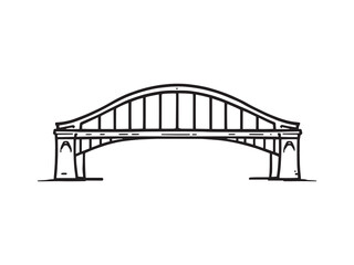 Bridge vector line art