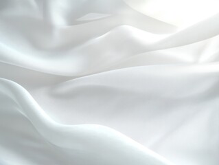 Obraz premium Soft and smooth white fabric with gentle folds and light reflections creating a calm and serene atmosphere
